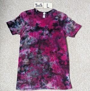 New Reverse Tiedye Unisex Youth Short Sleeve Shirt